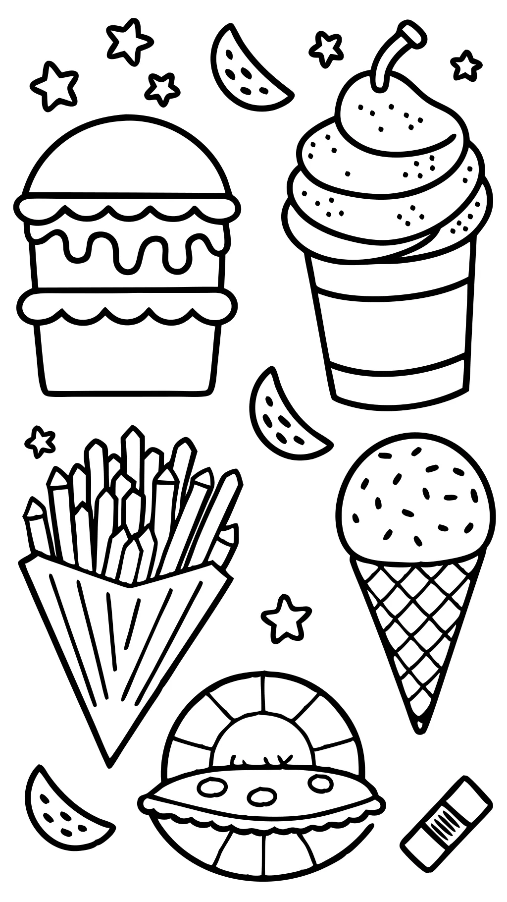 fast food coloring pages